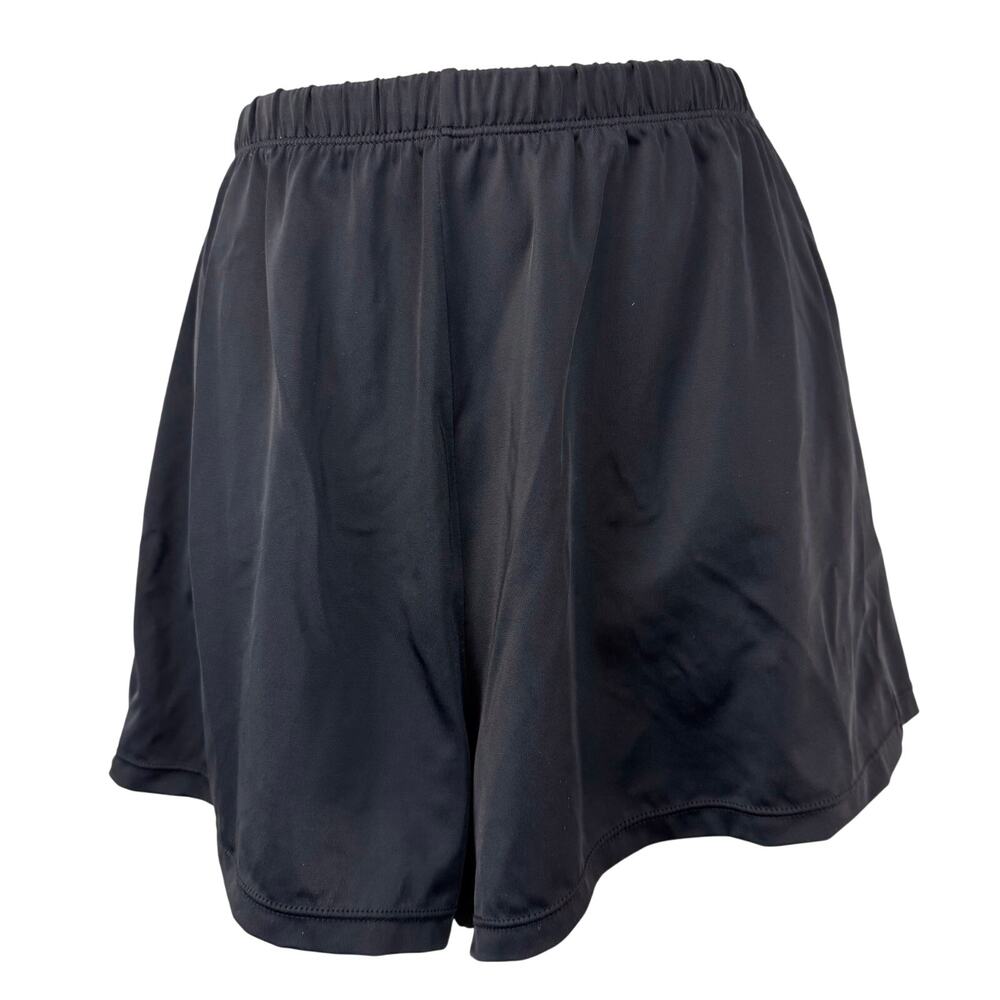 Maxine of Hollywood Modest Black Swim Shorts Elastic Waist Built in Liner